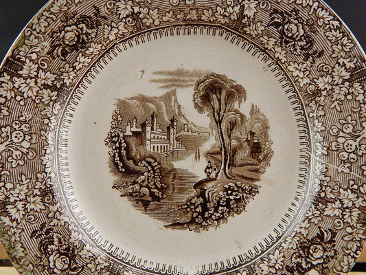 ANTICO 1800 PIATTO PORCELLANA CERAMICA PRIMAVESI & SONS SWANSEA NEWPORT LONDON