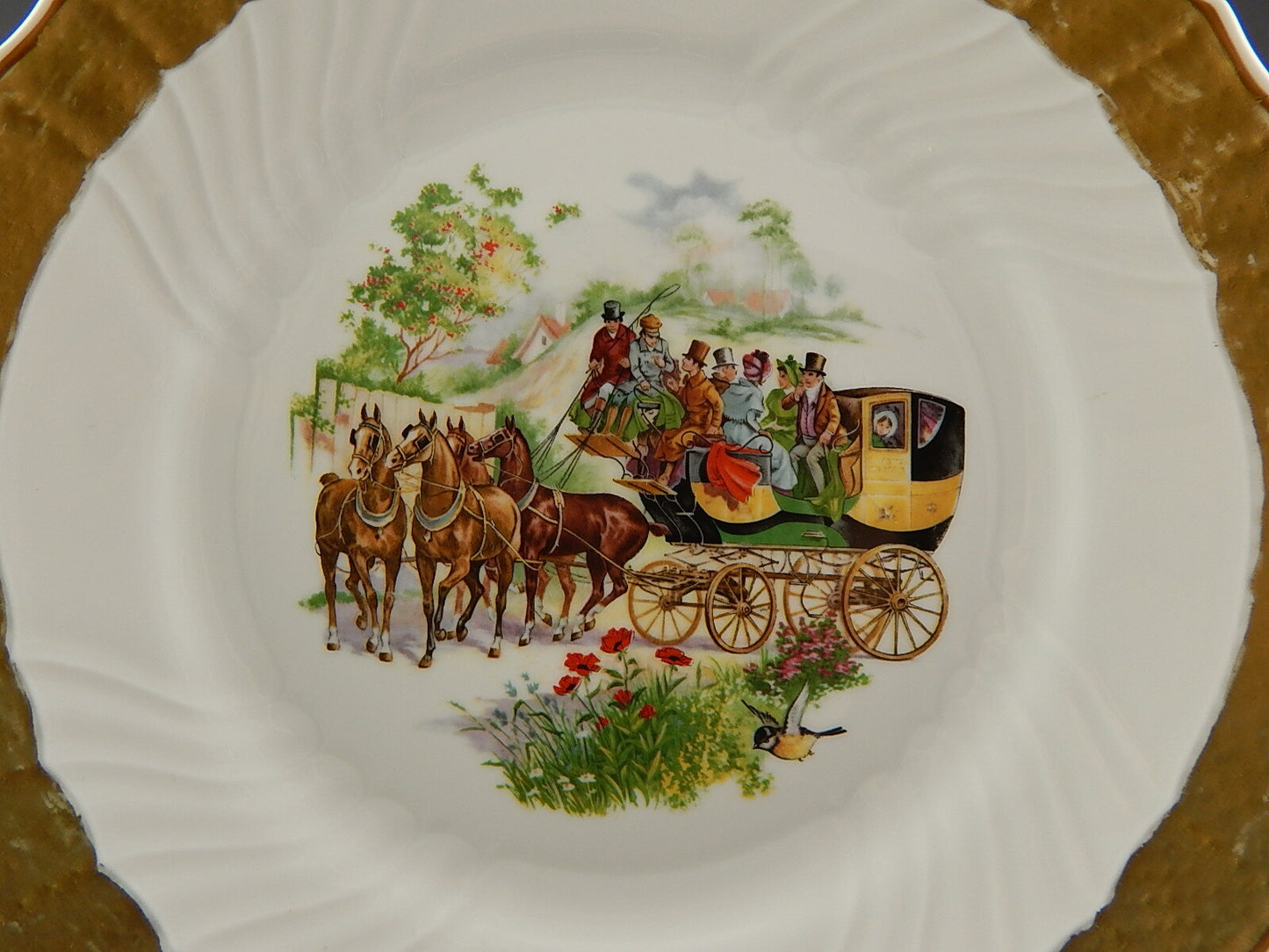 RICHARD GINORI PORCELLANA PIATTO VECCHIO GINORI COLLEZIONE CARROZZA CAVALLI #