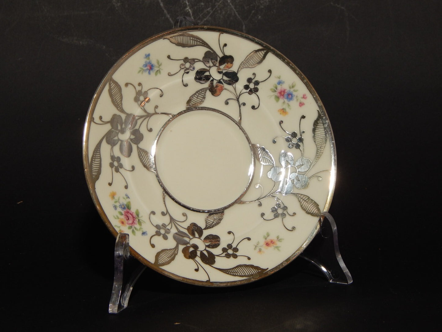 ANTICA TAZZA DA TE' PORCELLANA VOHENSTRAUSS JOHANN SELTMANN BAVARIA ARGENTO