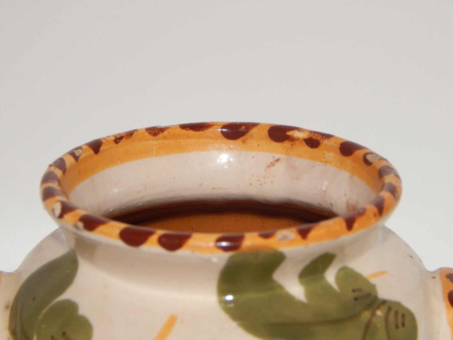 ANTICO ALBARELLO VASO MAIOLICA PROBABILE CERAMICA CANTAGALLI FIRENZE FINE '800