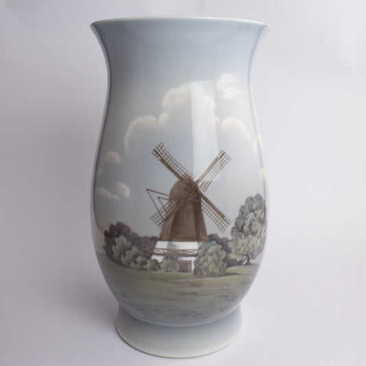 VASO GRANDE PORCELLANA ROYAL COPENHAGEN BING&GRONDAHL "Mulino Campagna" 715-5440