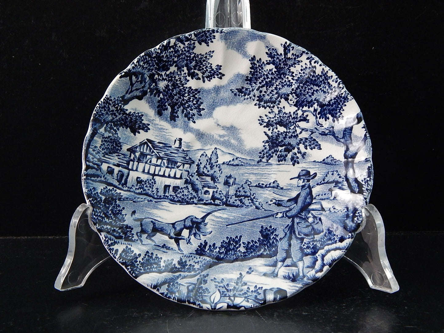 VINTAGE CERAMICA TAZZINA THE HUNTER MYOTT POTTERY ENGLAND IL CACCIATORE #2126