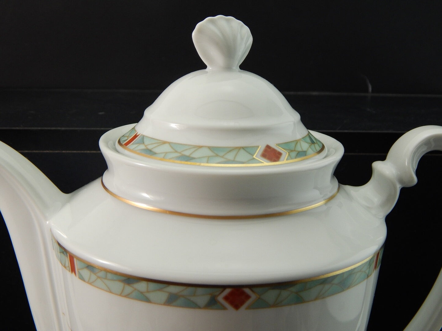 VINTAGE SERVIZIO CAFFÈ PORCELLANA H W DESIGN BAVARIA STILE ART DECO