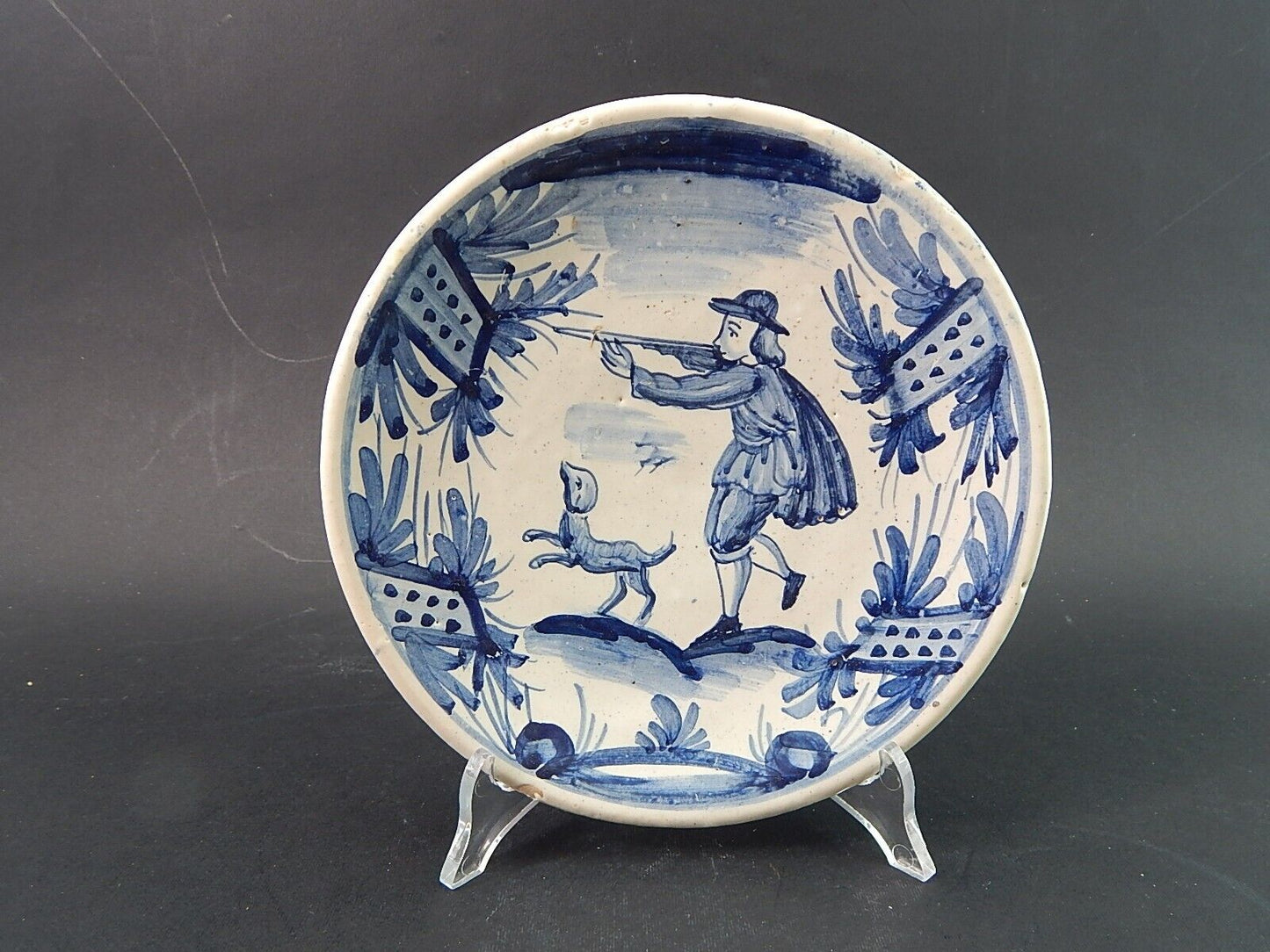 ARTE POVERA PIATTO CERAMICA SPAGNOLA CATALANA GUIVERNAU PRIMA META' 900