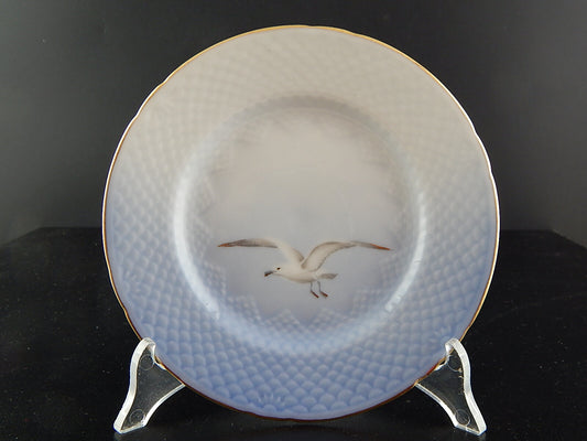 ROYAL COPENHAGEN BING&GRONDAHL ANTICO PIATTO DOLCE PORCELLANA DECORO GABBIANI