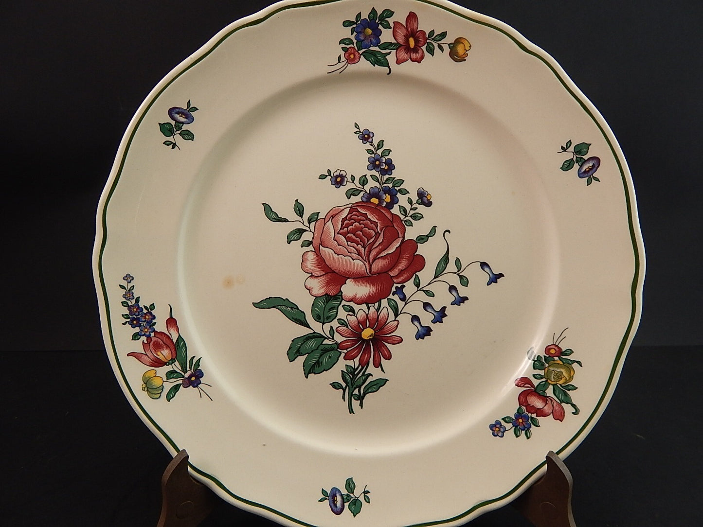 VINTAGE RARO PIATTO CERAMICA VECCHIA STRASBURGO VILLEROY&BOCH #1127