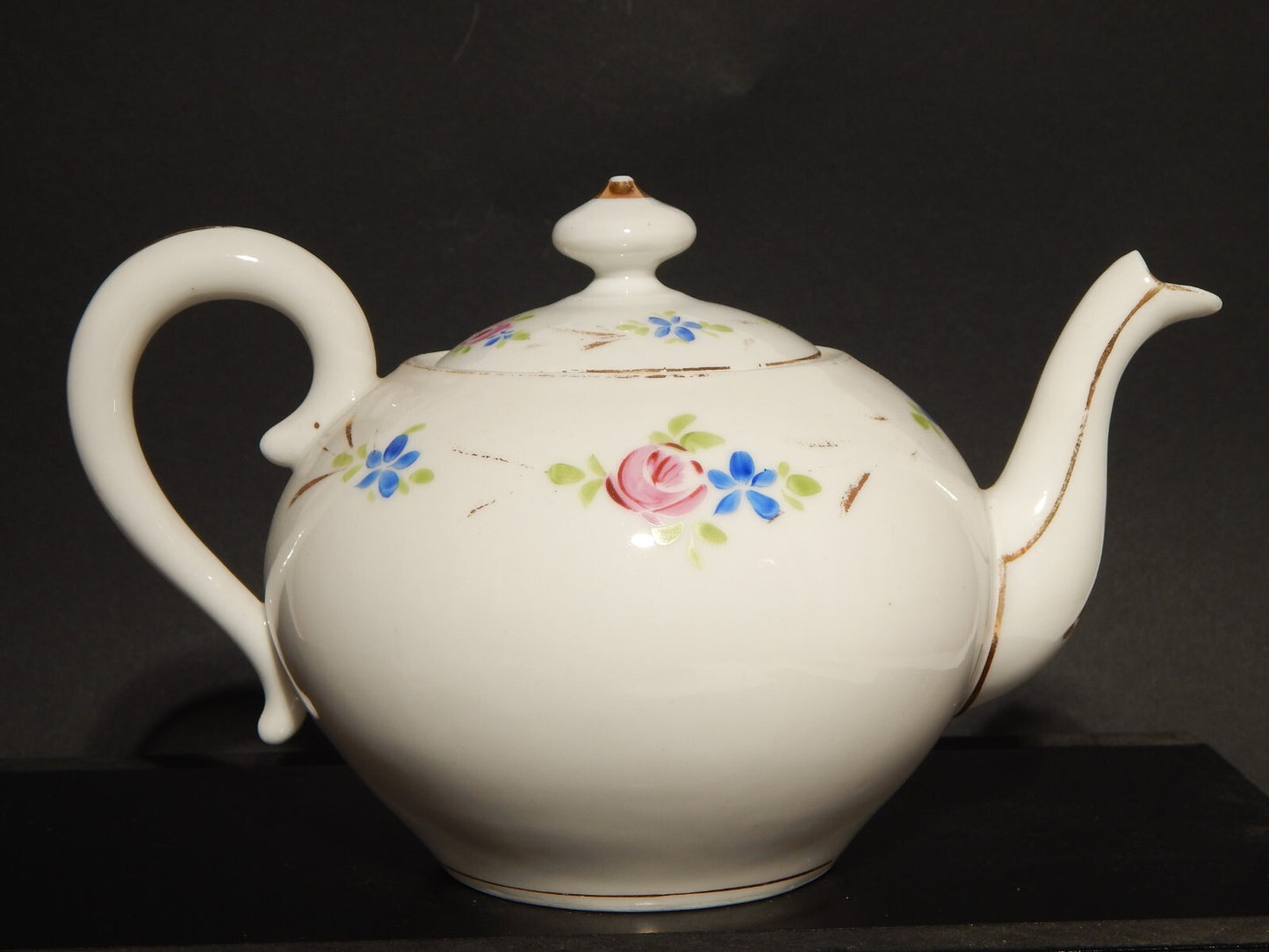 ANTICA GRANDE PREZIOSA TEIERA PORCELLANA VECCHIO PARIGI FINE 1800 SECONDO IMPERO