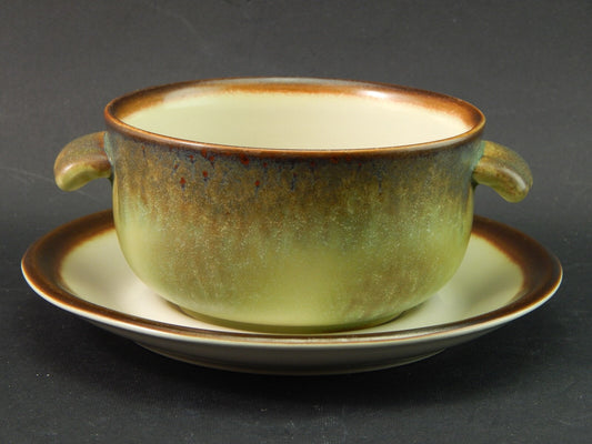 VINTAGE PORCELLANA MANCIOLI COLLEZIONE TUSCIA TAZZA DA BRODO #1899