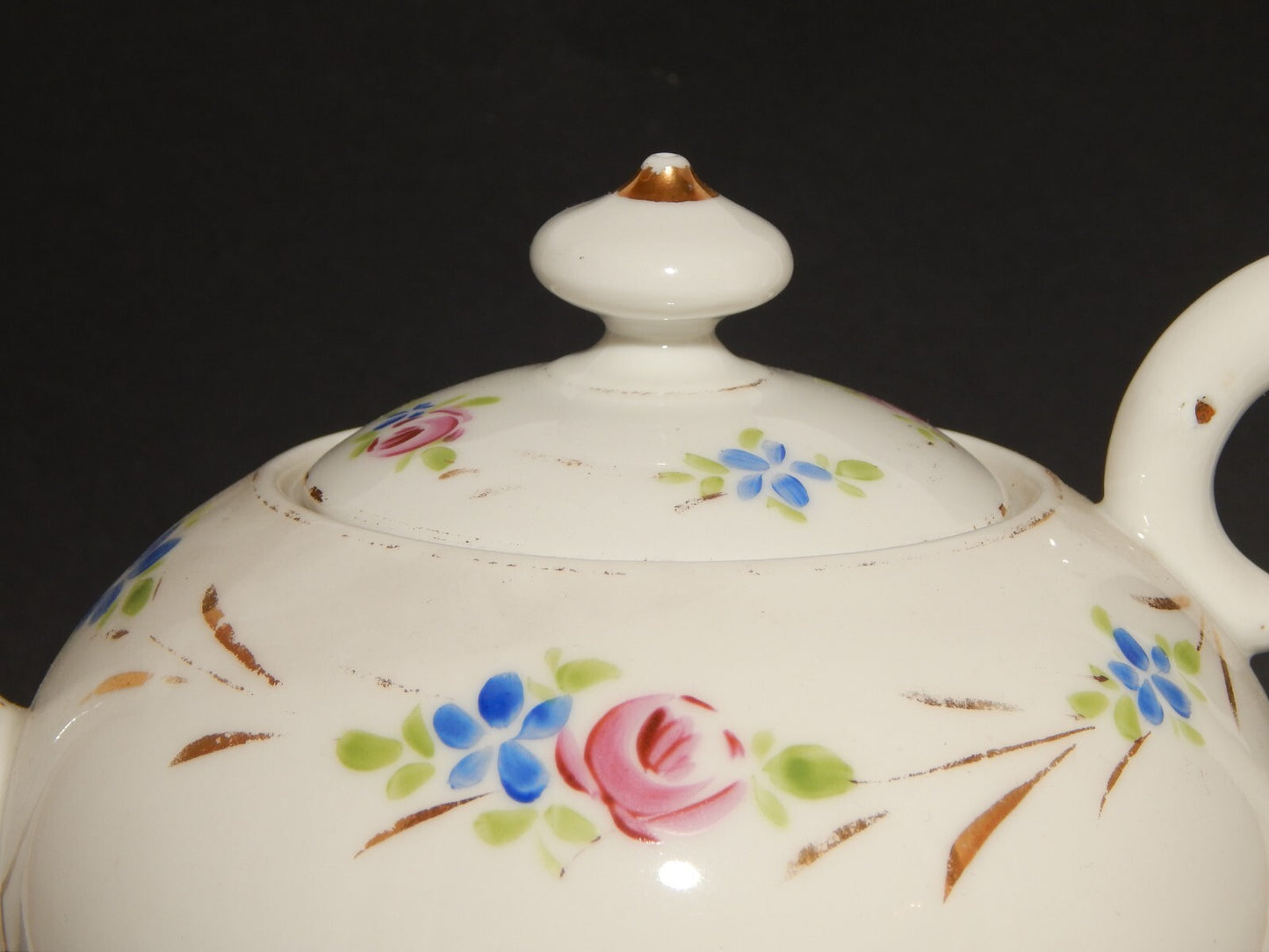 ANTICA GRANDE PREZIOSA TEIERA PORCELLANA VECCHIO PARIGI FINE 1800 SECONDO IMPERO