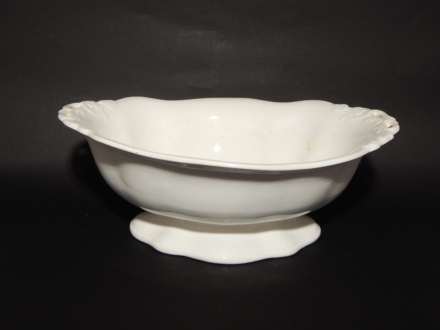 ANTICA RARA FRUTTIERA CENTROTAVOLA CERAMICA BIANCA RICHARD MILANO FINE 800