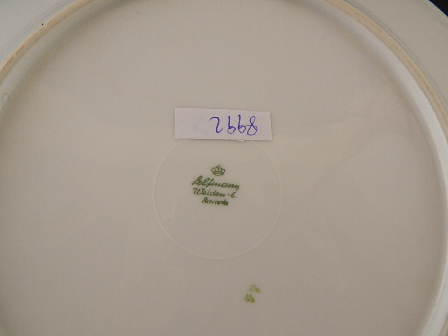 ANTICO VASSOIO ROTONDO PIATTO PORTATA PORCELLANA SELTMANN WEIDEN DECORO THERESIA