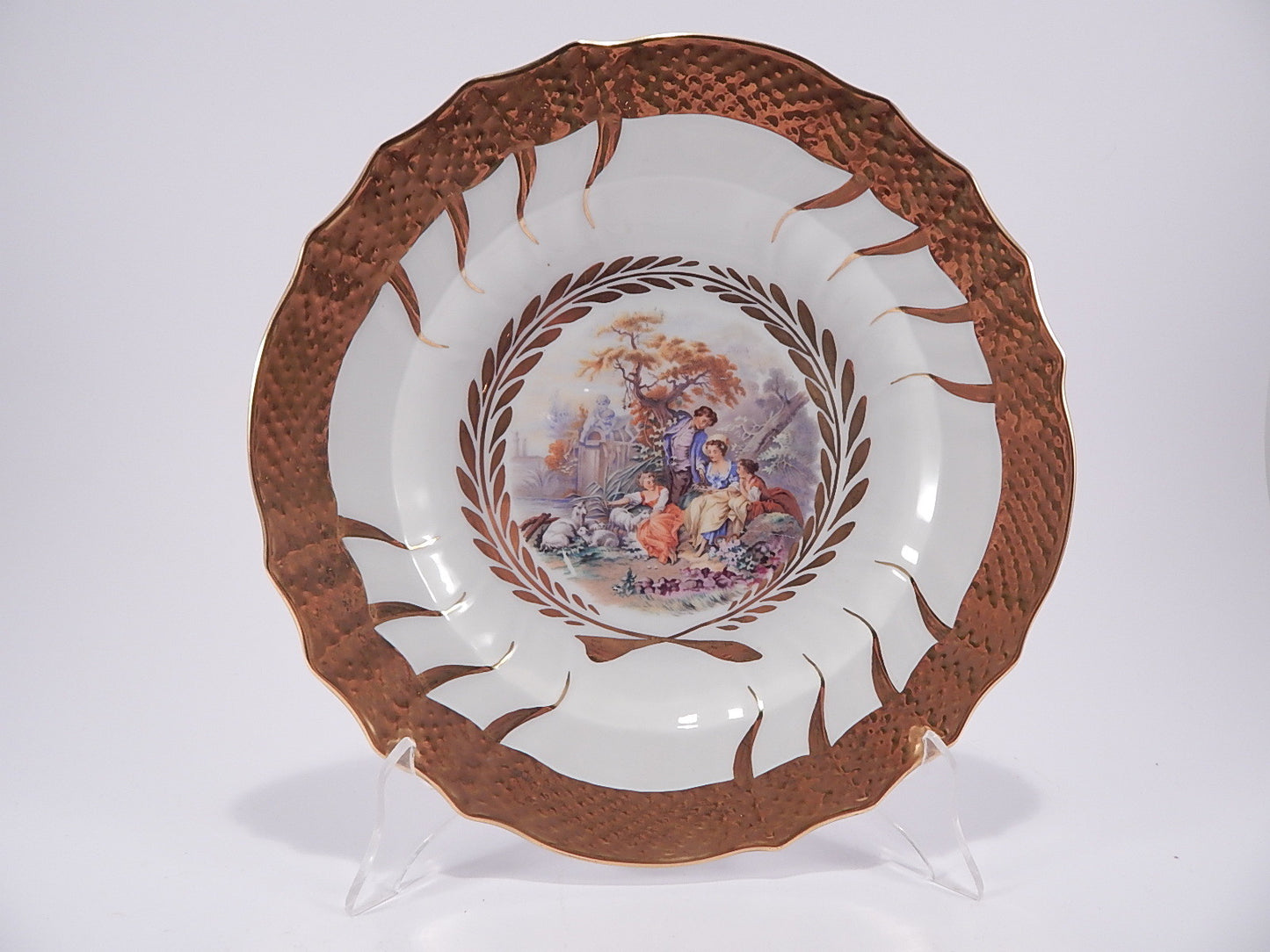 ANTICO PIATTO PORCELLANA IMPERO AUTENTICO ROYAL COPENHAGEN ANNI 1950 COLLEZIONE