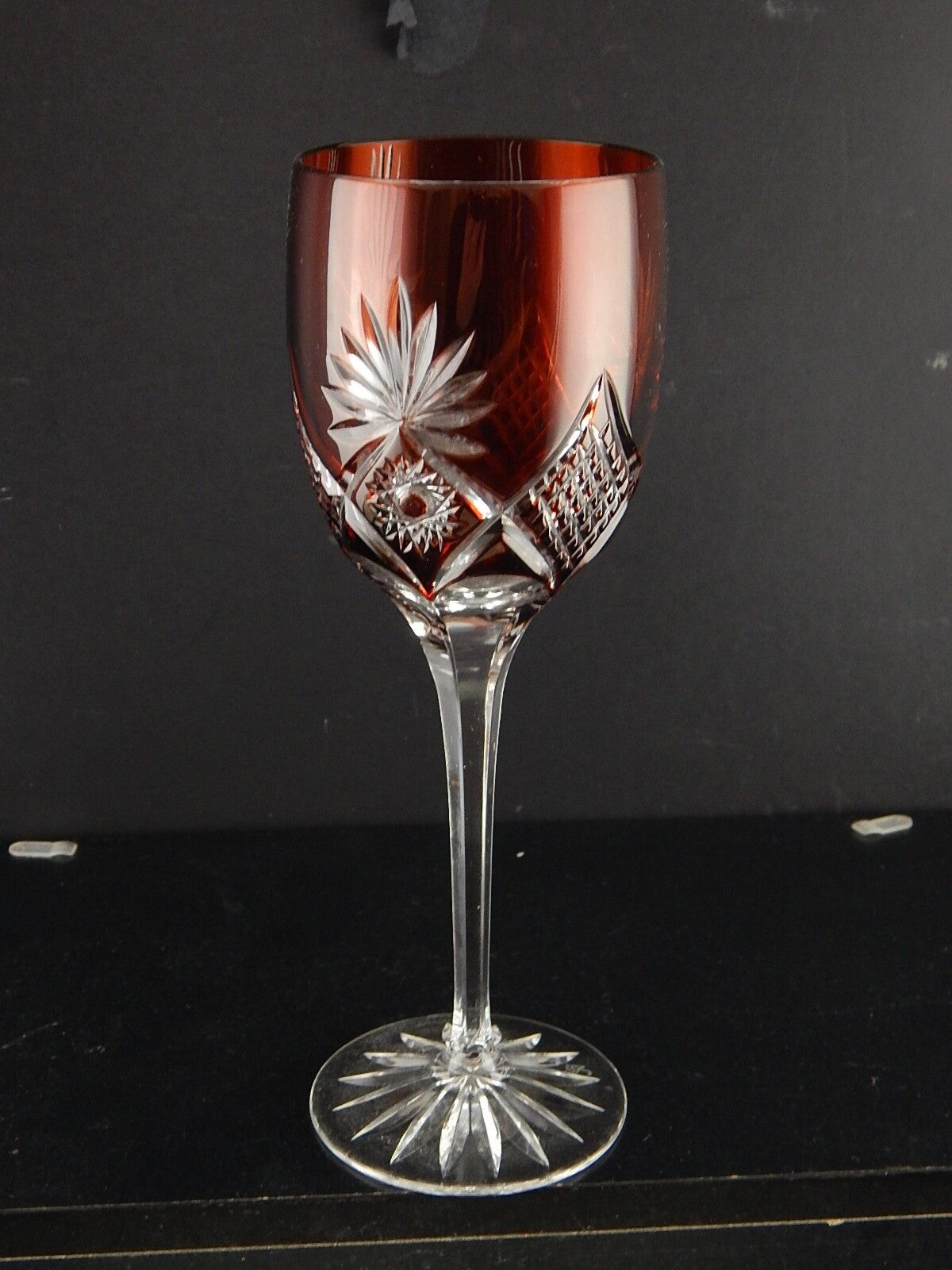 PREZIOSO VINTAGE BICCHIERE CALICE CRISTALLO GERMANIA MOLATO NACHTMANN PORPORA