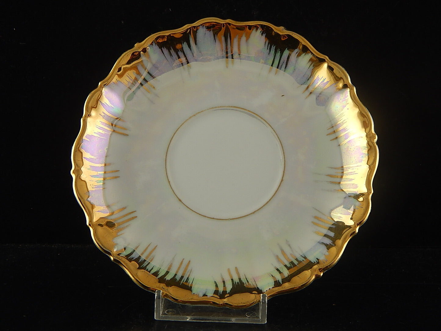 ANTICA TAZZA COLAZIONE PORCELLANA DECORO LUSTRO E ORO BAVARIA SELTMANN THERESIA