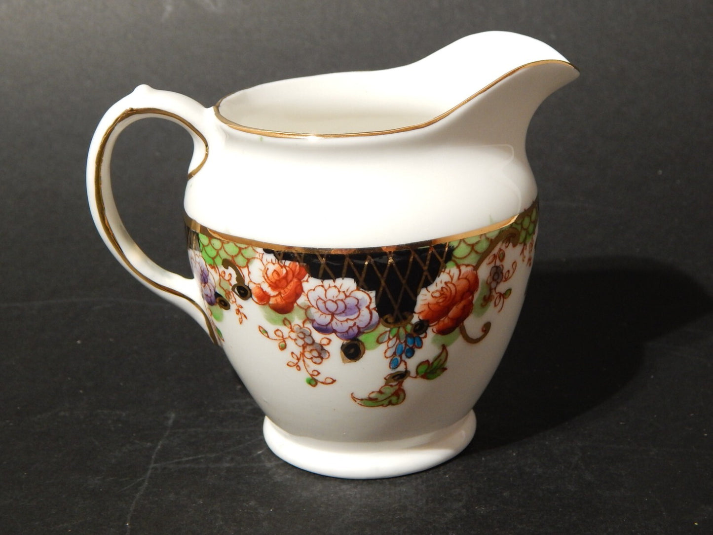 ANTICA LATTIERA BRICCO PORCELLANA INGLESE DELPHINE CROWN CHINA FINE 800