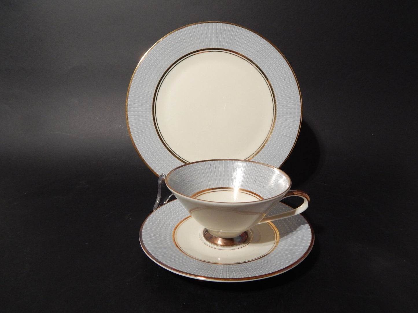 PREZIOSO RARO ART DECO TRIO TE' PORCELLANA ZEH SCHERZER BAVARIA DECORO A MANO