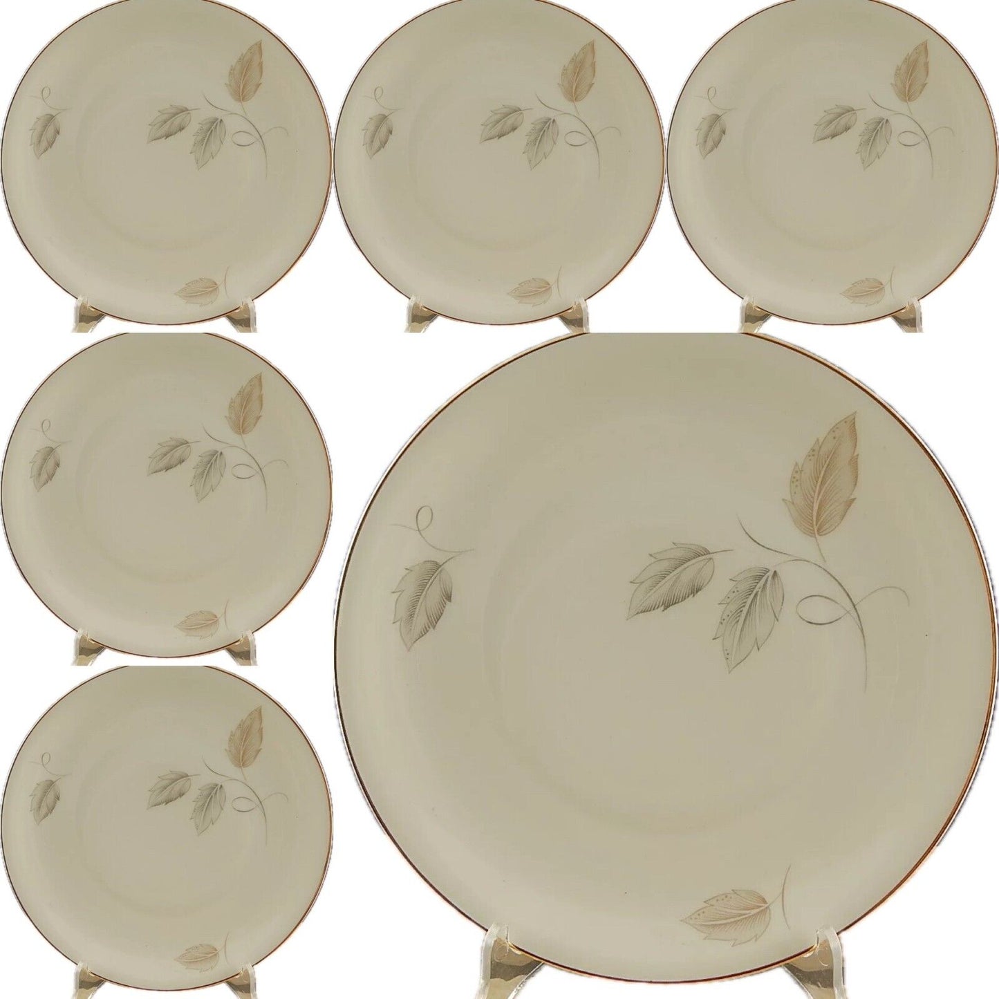 ANTICO SERVIZIO TAVOLA 6 PIATTI PIANI PORCELLANA HEINRICH &CO SELB BAVARIA