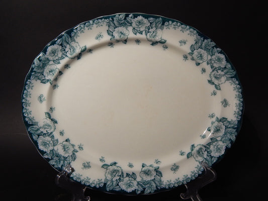 ANTICO VASSOIO PIATTO OVALE PORCELLANA INGLESE FURNIVALS FINE 800 ENGLISH ROSE