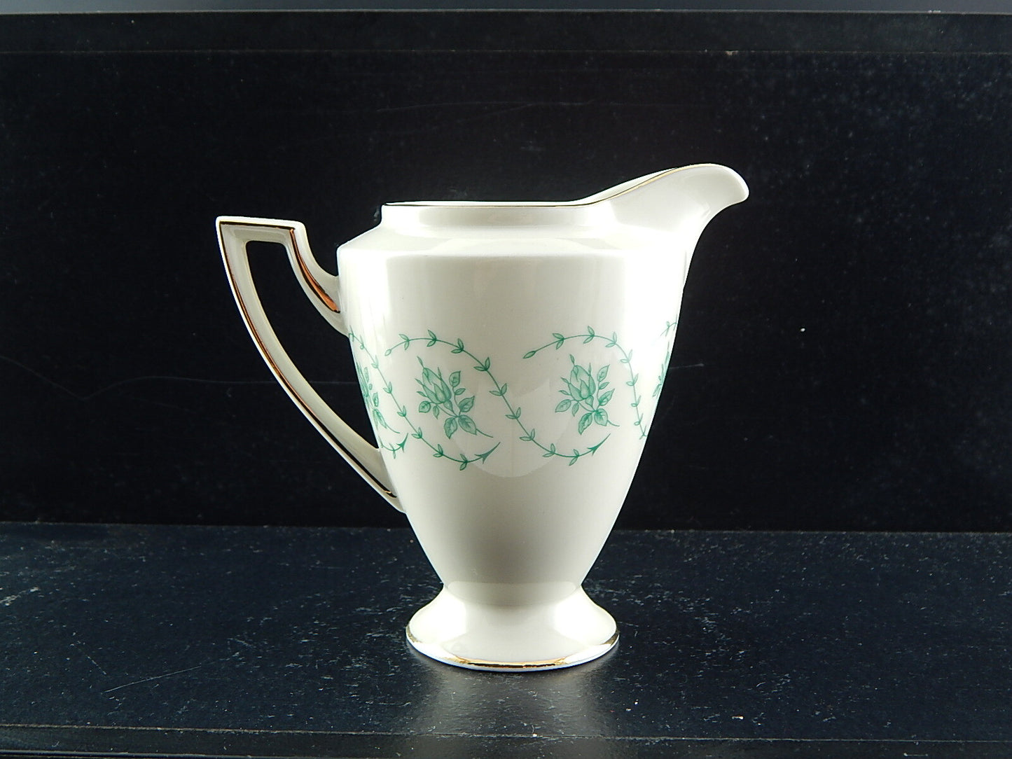 ANTICO SERVIZIO DA TÈ IMPERO PORCELLANA AVORIO E VERDE JAEGER&CO BAVARIA