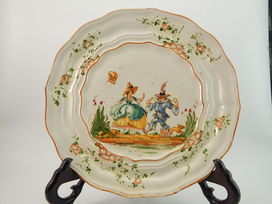 ANTICO PREZIOSO PIATTO PARATA CERAMICA ALBISOLA LA CASA DELL'ARTE PRIMO 900