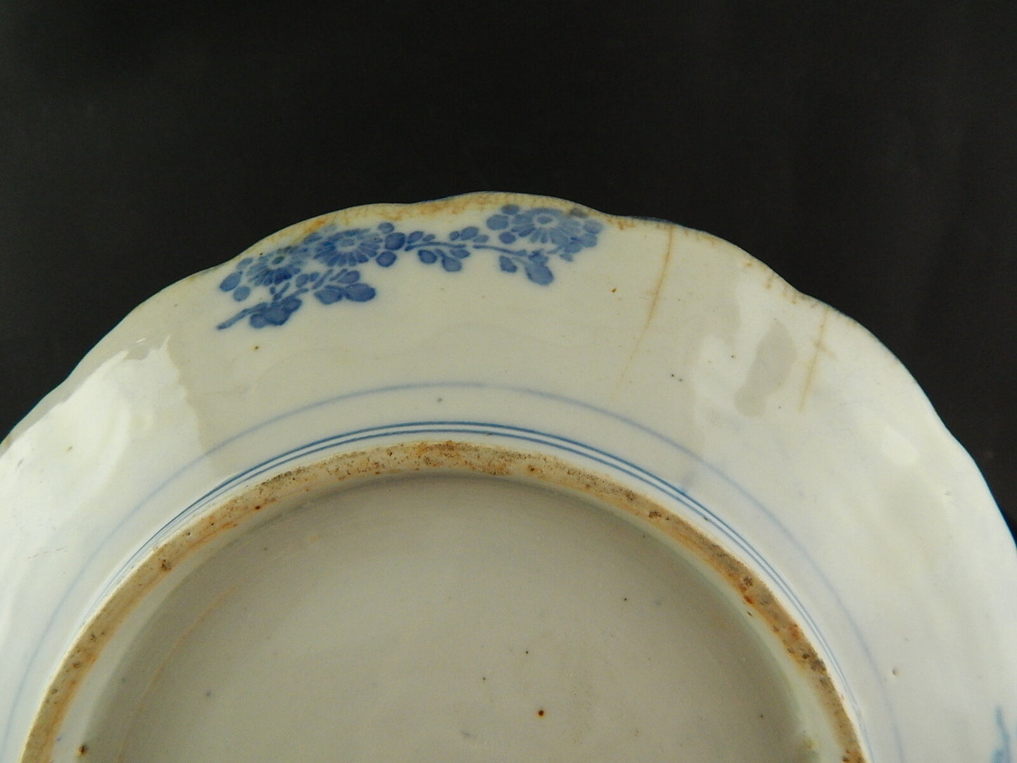 ANTIQUARIATO ORIENTALE PIATTO PORCELLANA GIAPPONE IMARI DIPINTO MANO XIX SEC