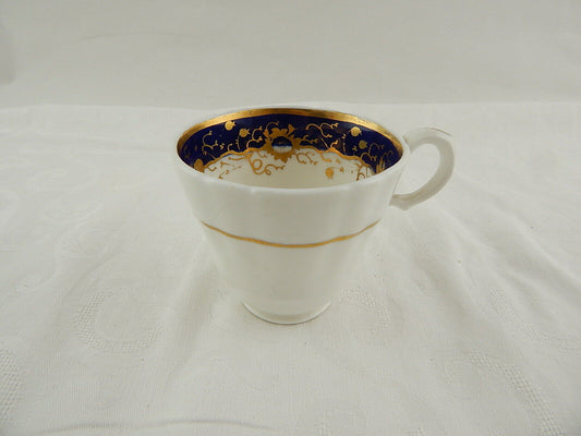 ANTICA PREZIOSA TAZZA IMPERO PORCELLANA BIANCA ORO COBALTO PARIGI INIZIO 1800