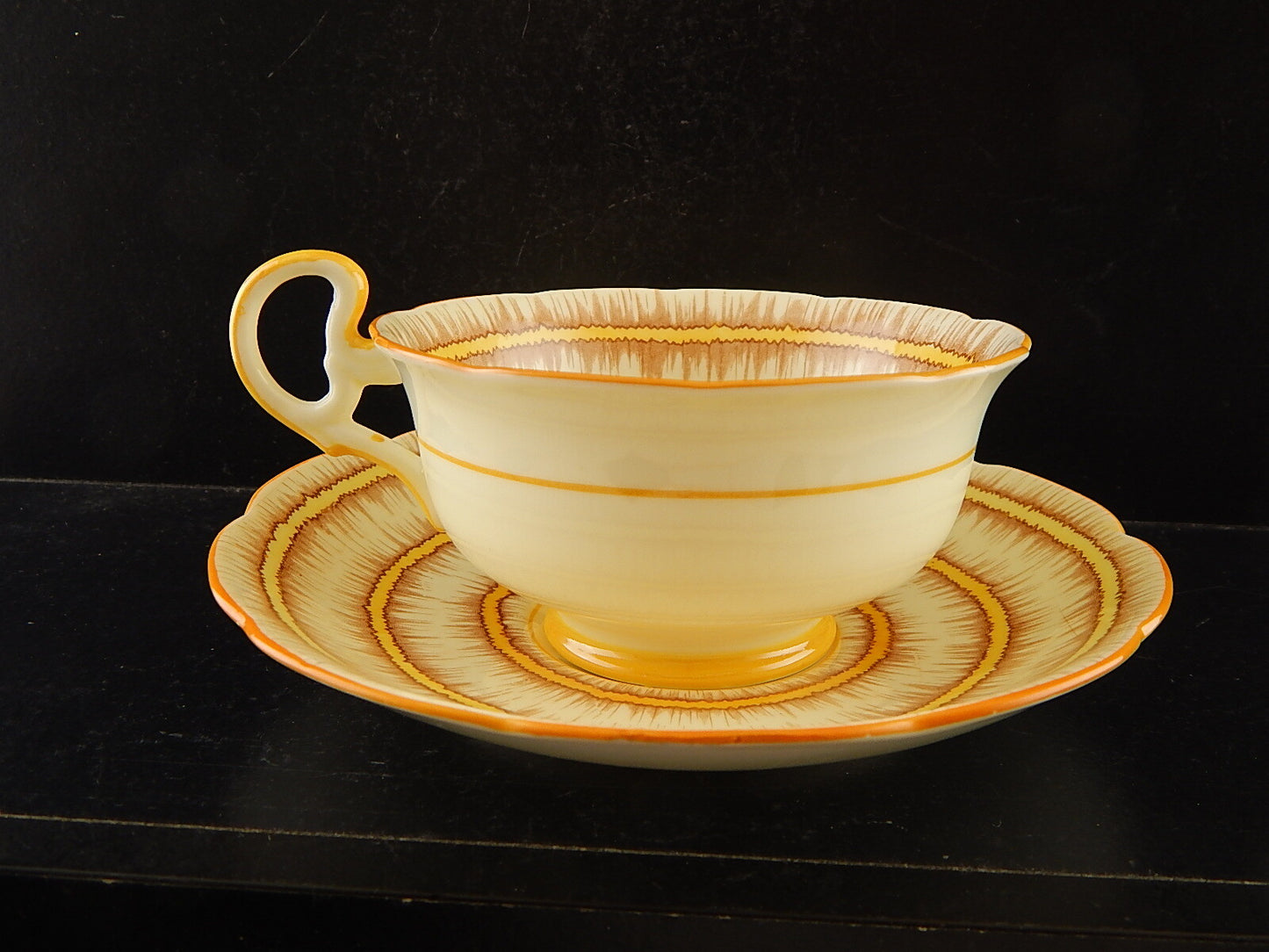 ANTICA ART DECO 1935 RARA TAZZA TÈ PORCELLANA INGLESE A B JONES &SONS GRAFTON