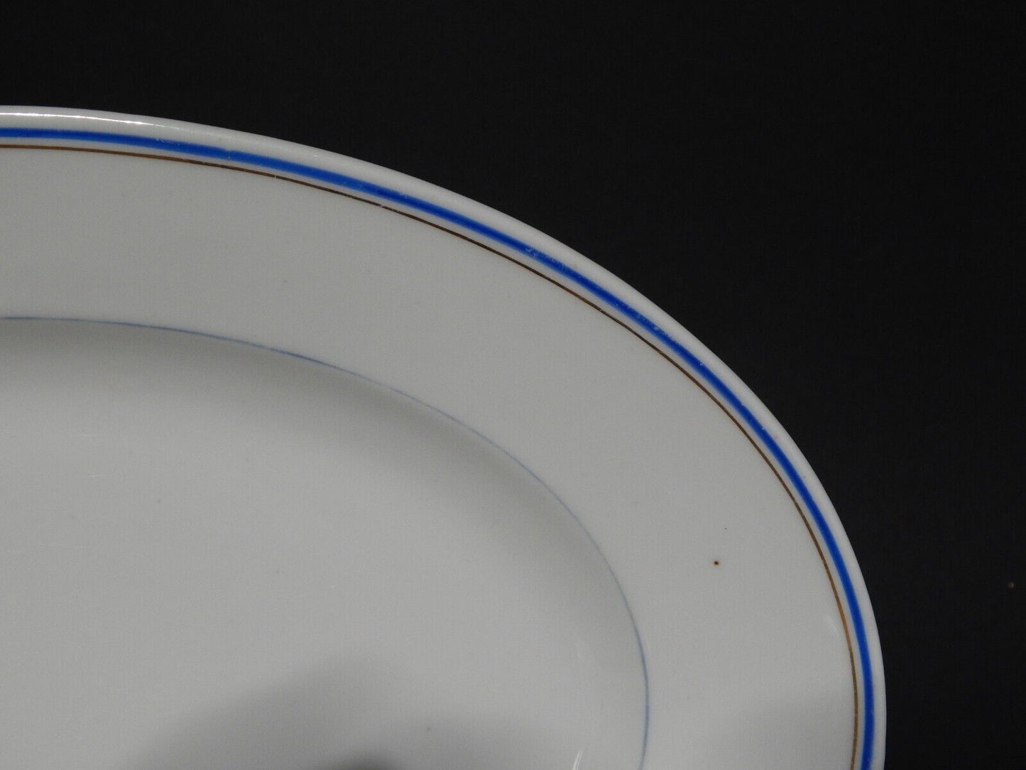 ANTICO VASSOIO PIATTO OVALE IMPERO PORCELLANA GINORI DOCCIA XIX SECOLO 33 x 23