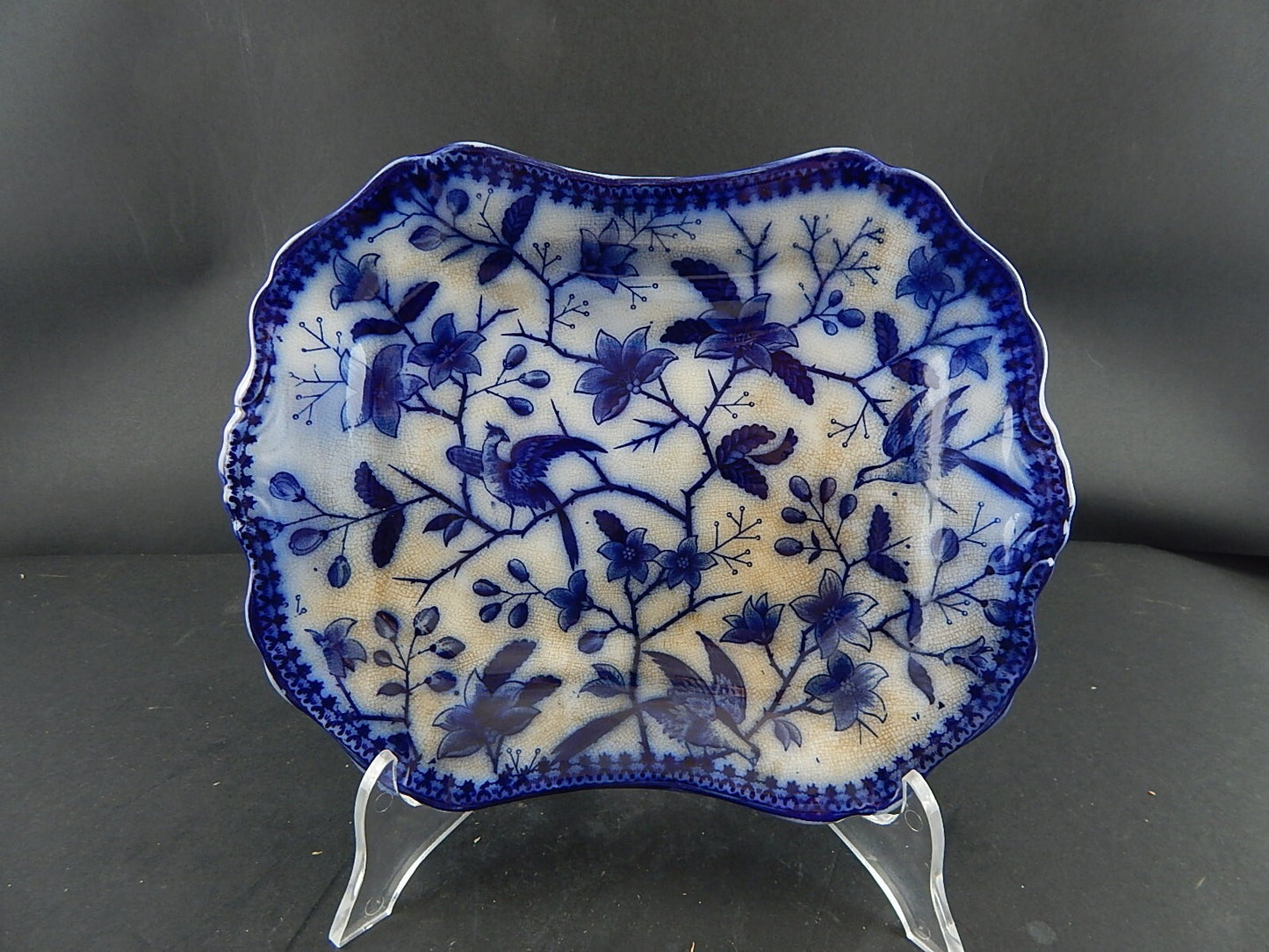 ANTICO PRIMO 800 VASSOIO PORCELLANA VILLEROY&BOCH DECORO BLUE FLOW FASAN W&B 648