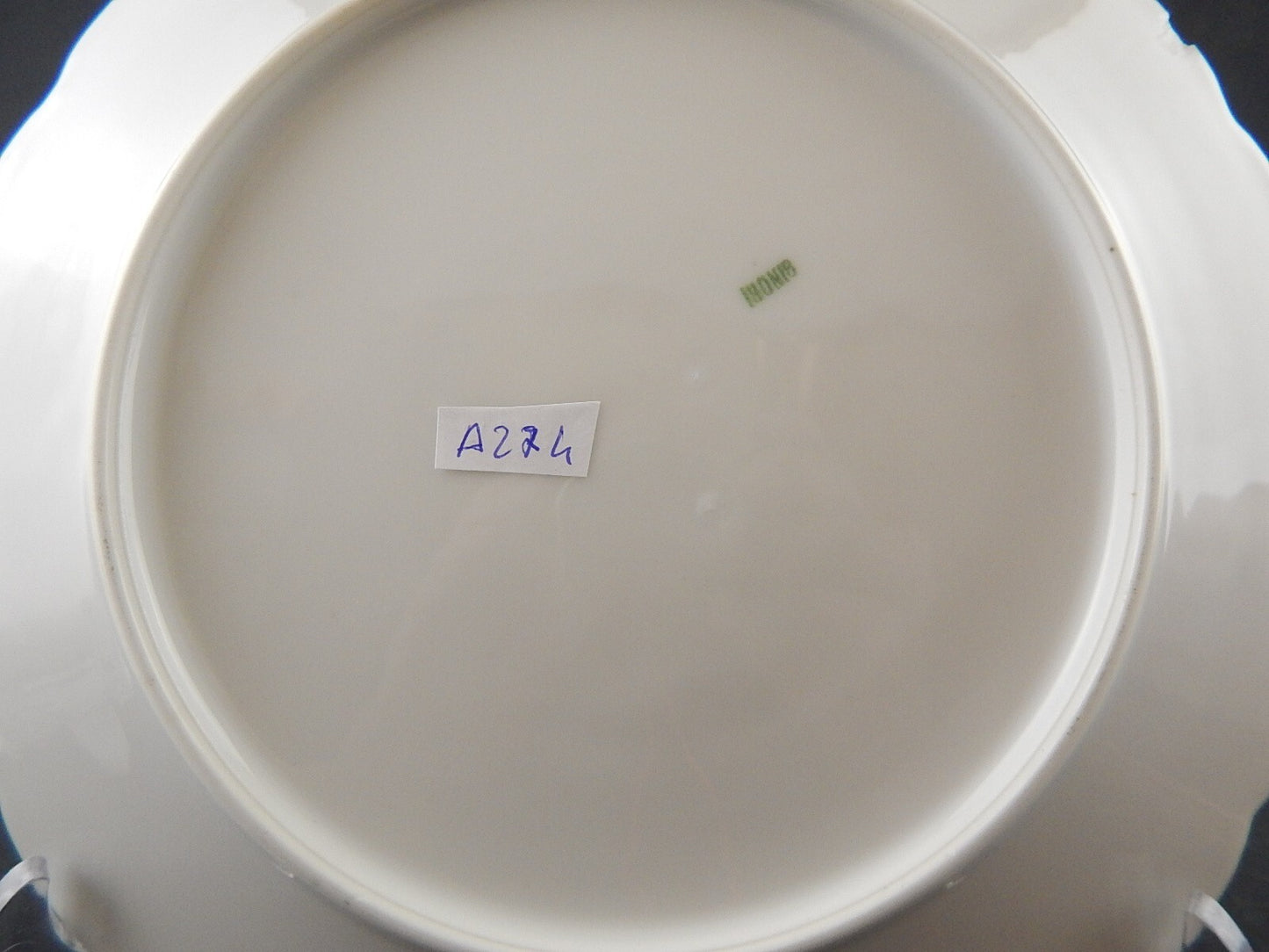 ANTICO PIATTO PORCELLANA GINORI DOCCIA DEL 1926 DECORATO A MANO DIFETTO A274