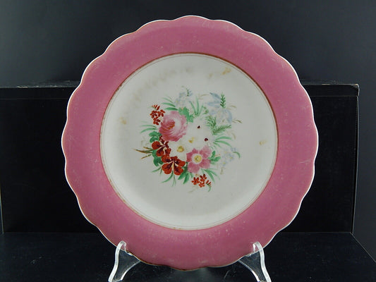 ANTICO PREZIOSO RARO PIATTO PORCELLANA EPOCA LUIGI FILIPPO VECCHIO PARIGI #524