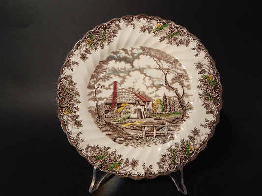 PIATTO PORCELLANA VINTAGE THE BROOK MYOTT STAFFORDSHIRE ENGLAND TENNYSON