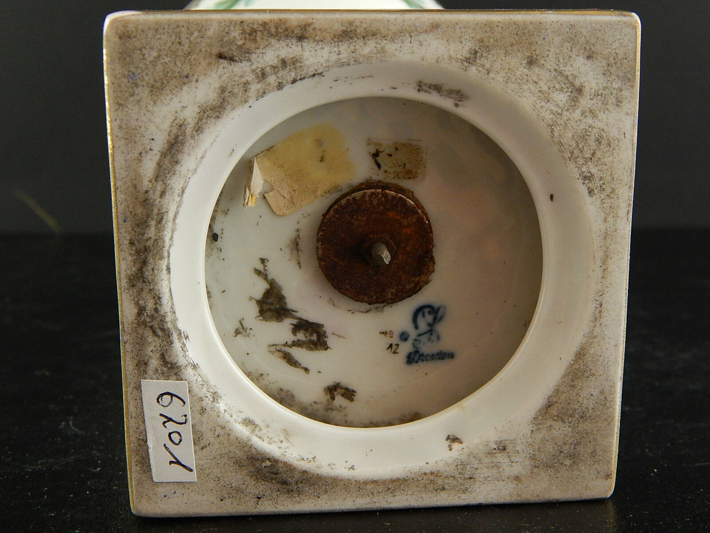 ANTICO PREZIOSO VASO IMPERO PORCELLANA DRESDA DRESDEN CARL THIEME 1900