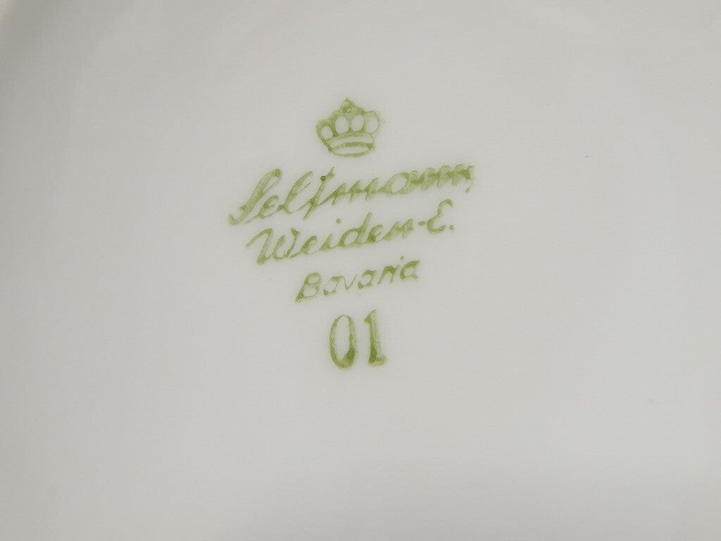 ANTICO SERVIZIO CAFFÈ PORCELLANA BIANCA DECORO FLOREALE BAVARIA SELTMANN WEIDEN