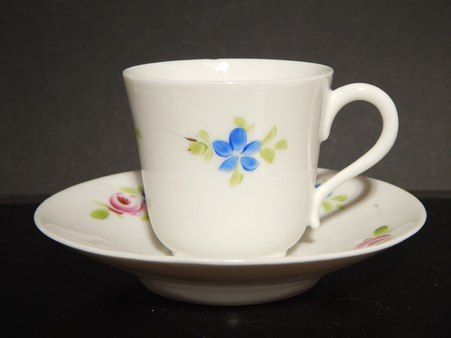 ANTICA ELEGANTE TAZZA PORCELLANA VECCHIO PARIGI FINE 800 SECONDO IMPERO