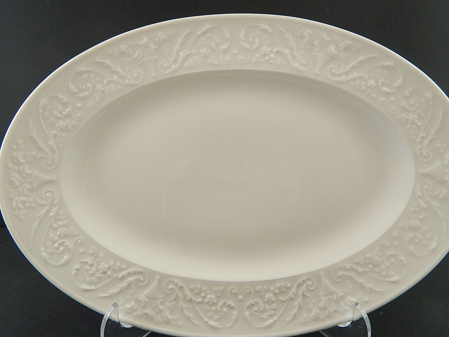 VASSOIO PIATTO OVALE LIMOGES RAYNAUD PORCELLANA BIANCA MODELLO WASHINGTON