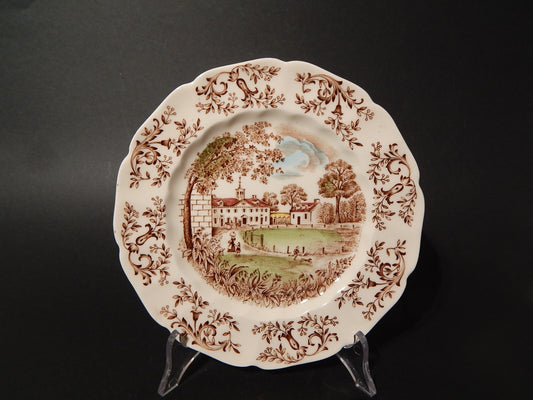 ANTICO JOHNSON BROS WINDSOR WARE PIATTO DESSERT MOUNT VERNON SEMI PORCELLANA