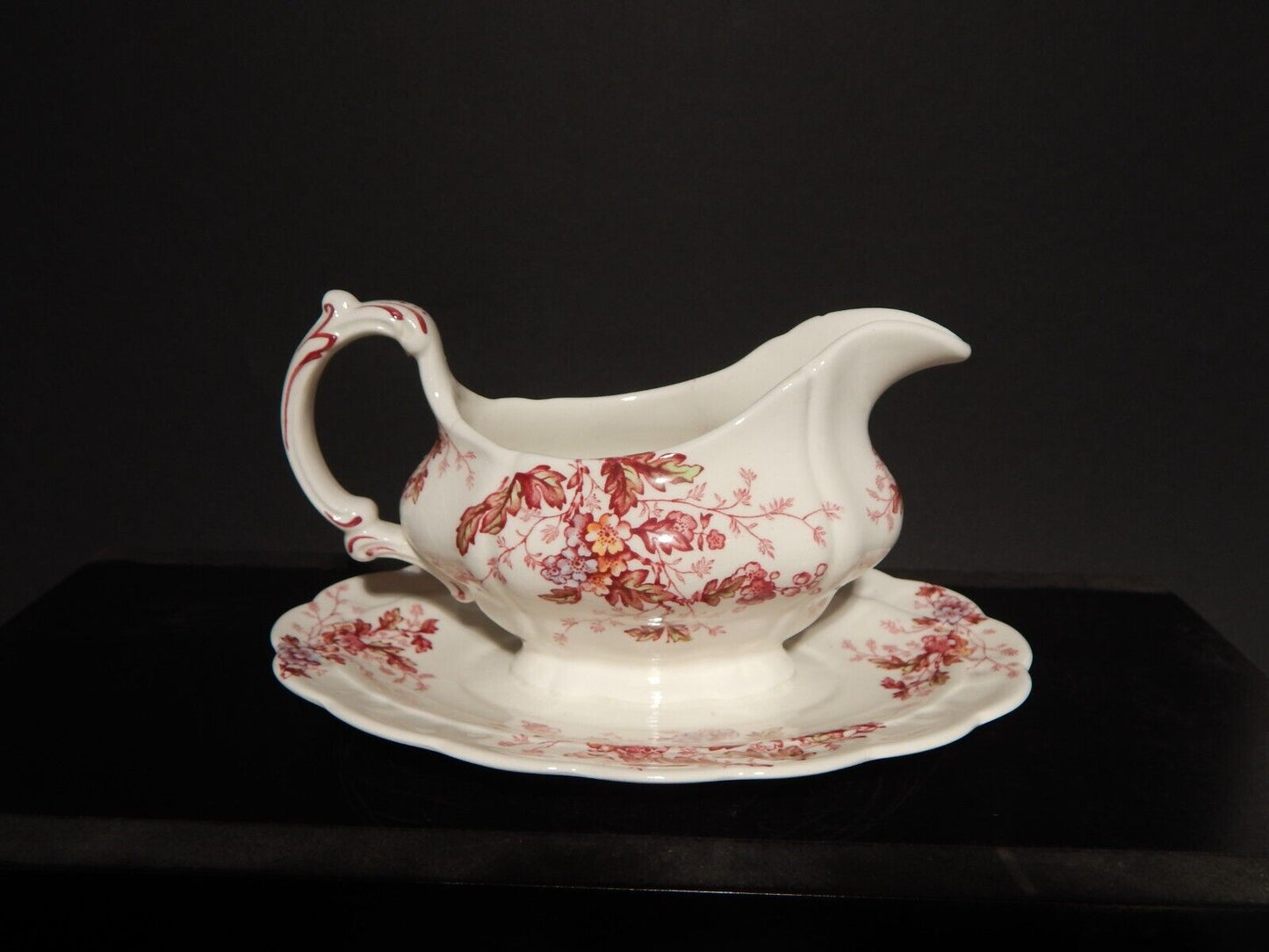 ANTICA SALSIERA BOOTHS DECORO WASHINGTON SEMI-PORCELLANA INGLESE DIFETTI