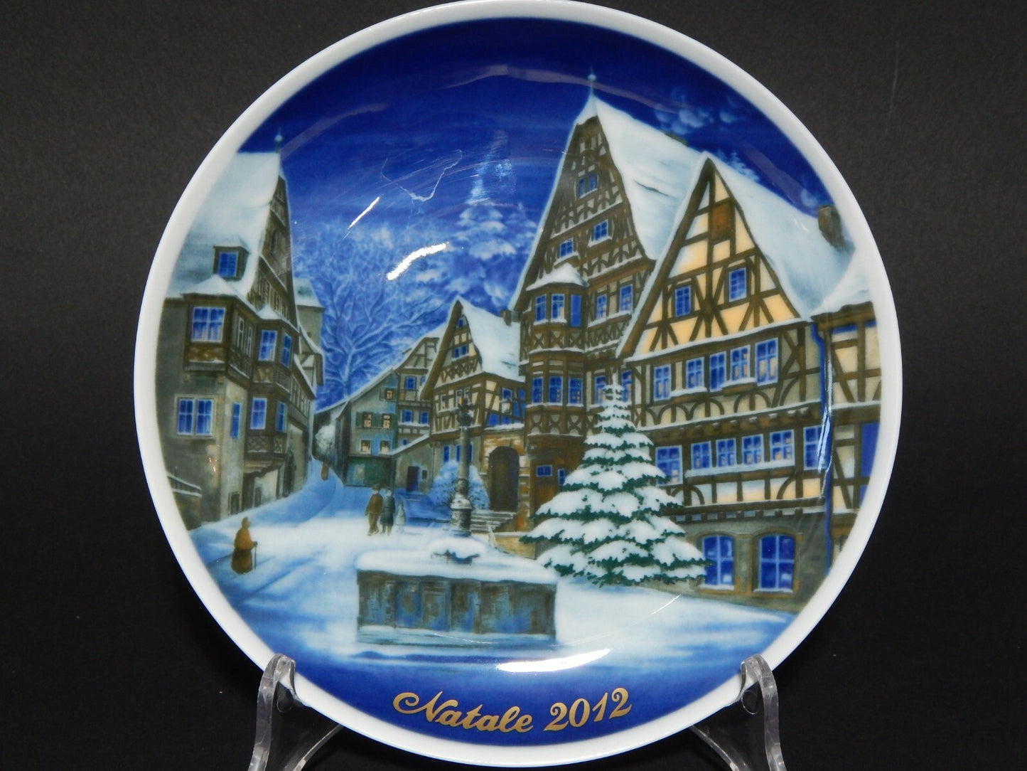 ROYAL TETTAU ORIGINALE PIATTO PORCELLANA COLLEZIONE DI NATALE IN ITALIANO 2012