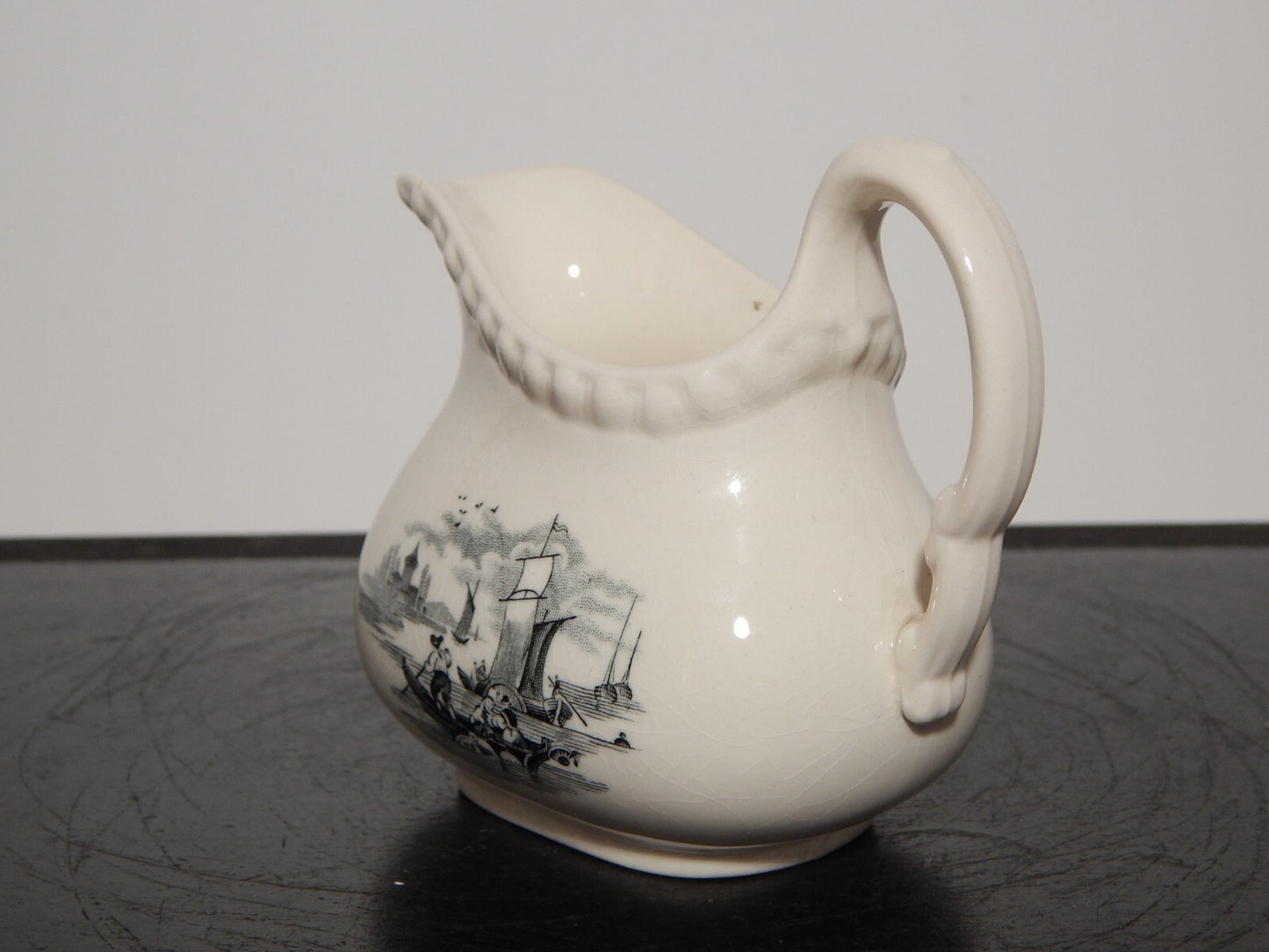 ANTICA LATTIERA BRICCO INGLESE SEMI PORCELLANA COPELAND SPODE PAESAGGIO MARINO#