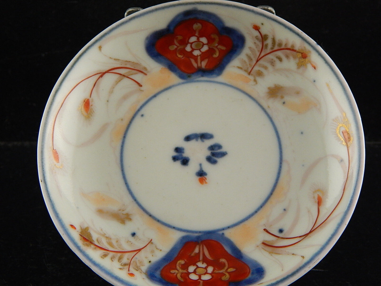 ANTIQUARIATO ORIENTALE PIATTINO PORCELLANA GIAPPONE IMARI DIPINTO MANO FINE 700