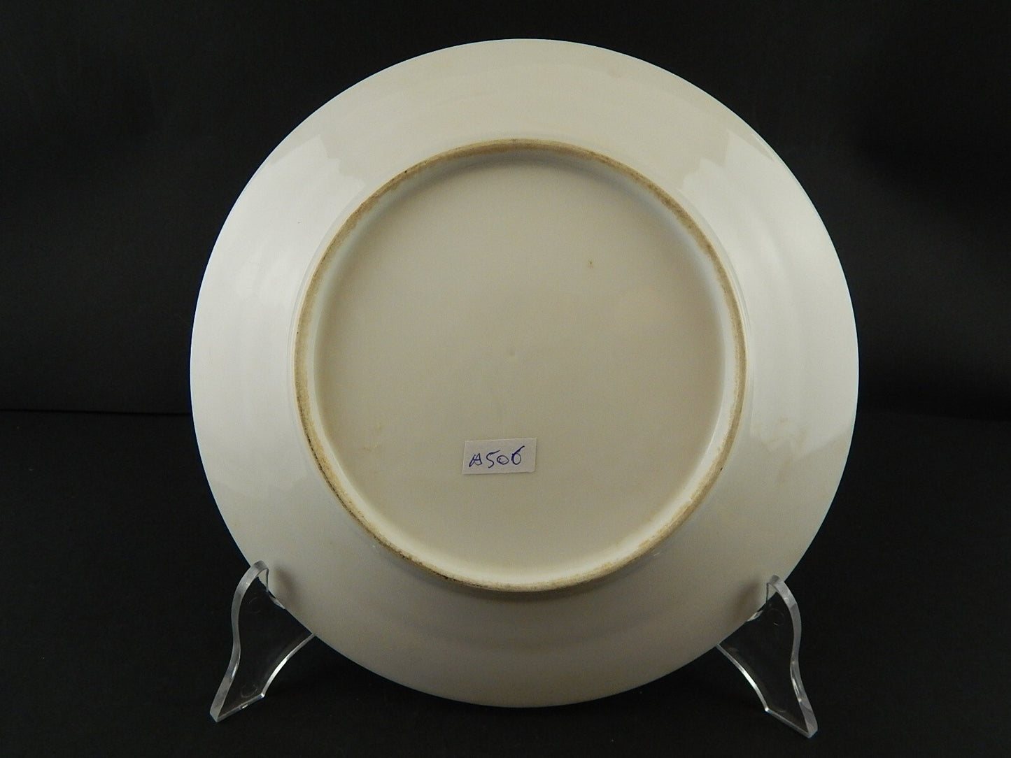 ANTICO RARO SERVIZIO 10 PIATTI PORCELLANA PARIGI BIANCA BLU ORO NAPOLEONE III