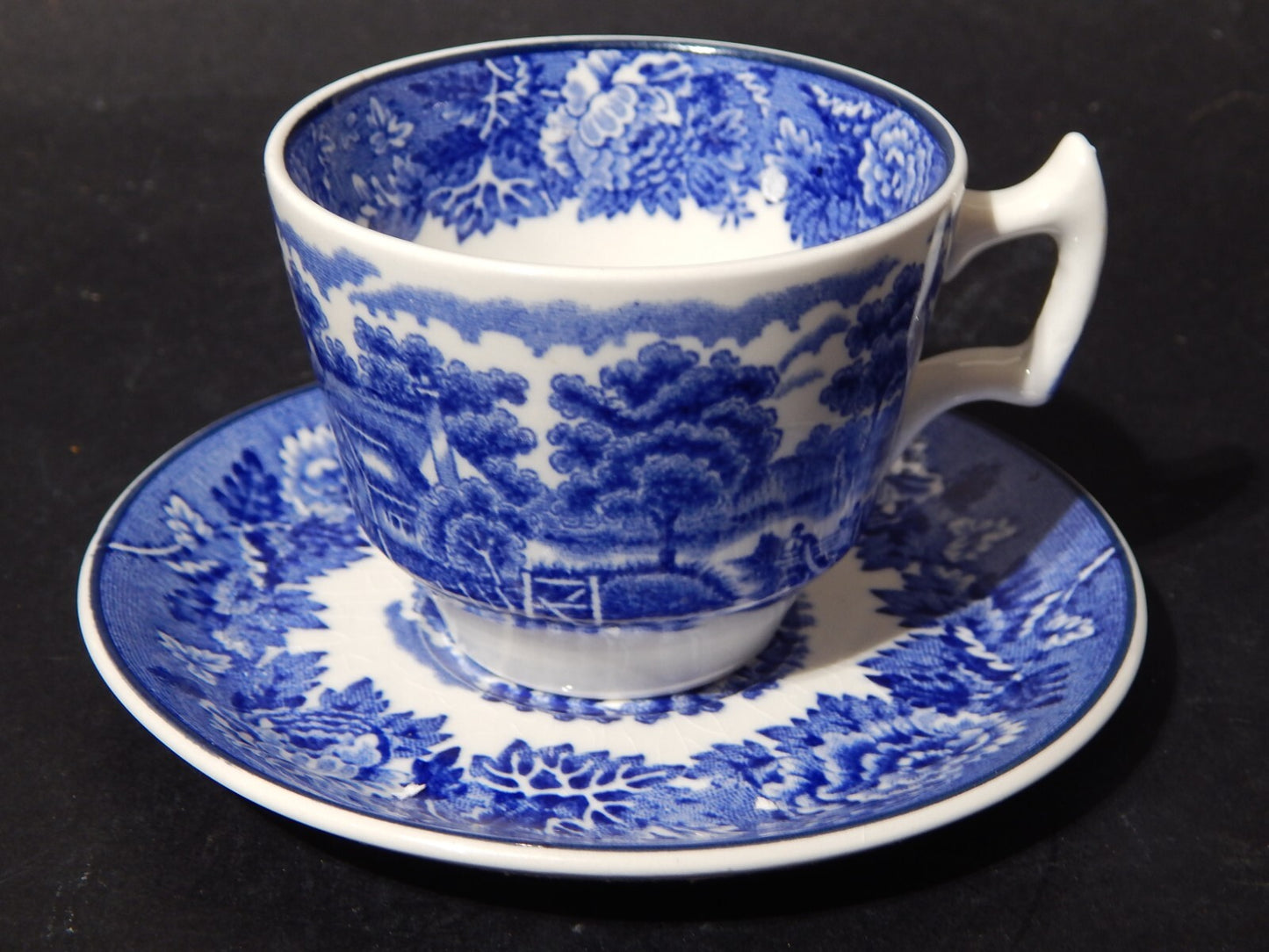 ANTICA TAZZA CERAMICA POTTERY ENOCH WOOD&SONS DECORO ENGLISH SCENERY