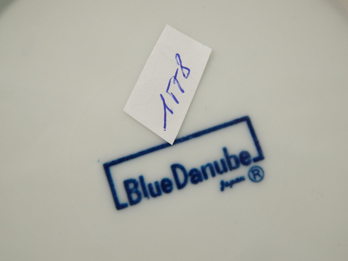 VINTAGE BLUE DANUBE LOTTO 3 PIATTI PORCELLANA TEDESCA BIANCA BLU CON DIFETTI