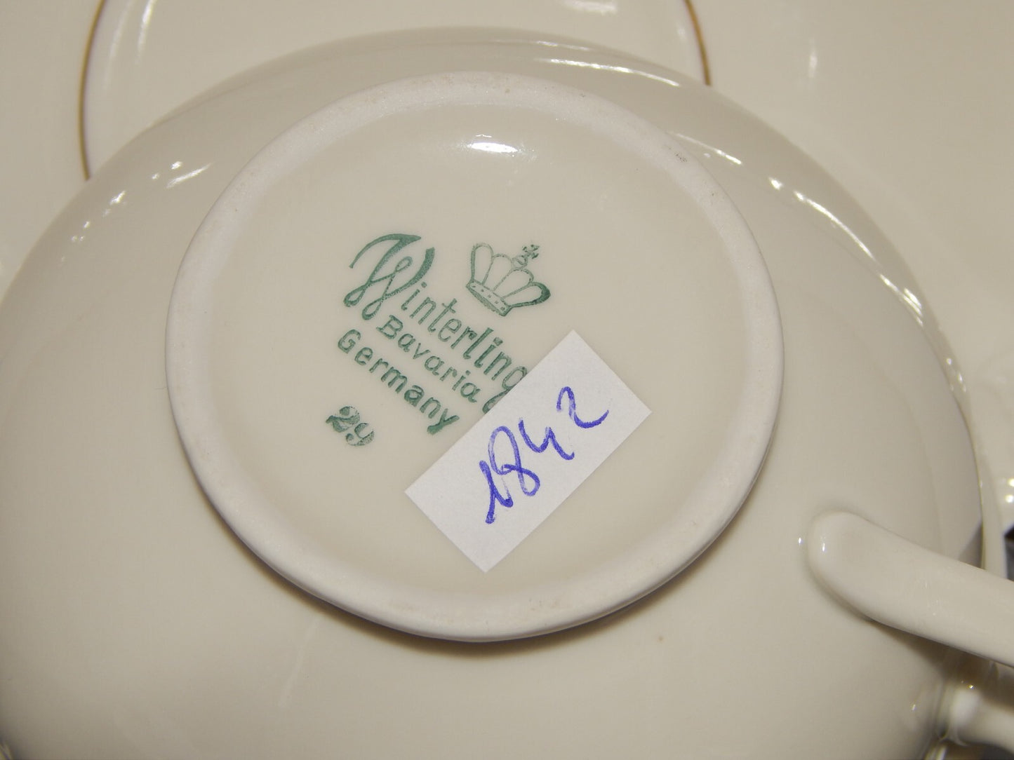 ANTICA TAZZA DA TE' PORCELLANA WINTERLING BAVARIA MODELLATA A ROCAILLE