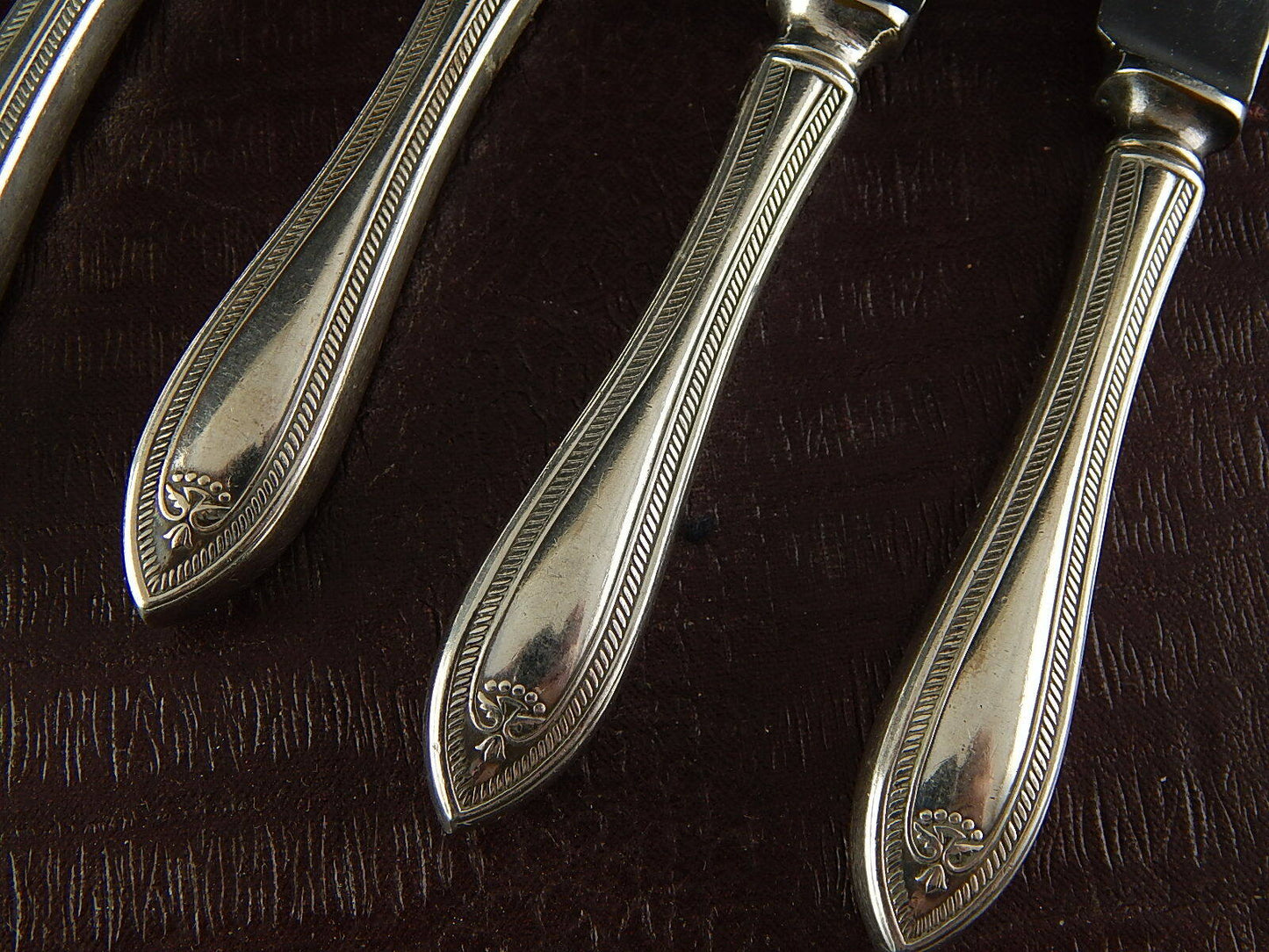 ANTICO SET 6 COLTELLI DESSERT SILVER PLATED GEORGE IBBERSON & CO SHEFFIELD 1920