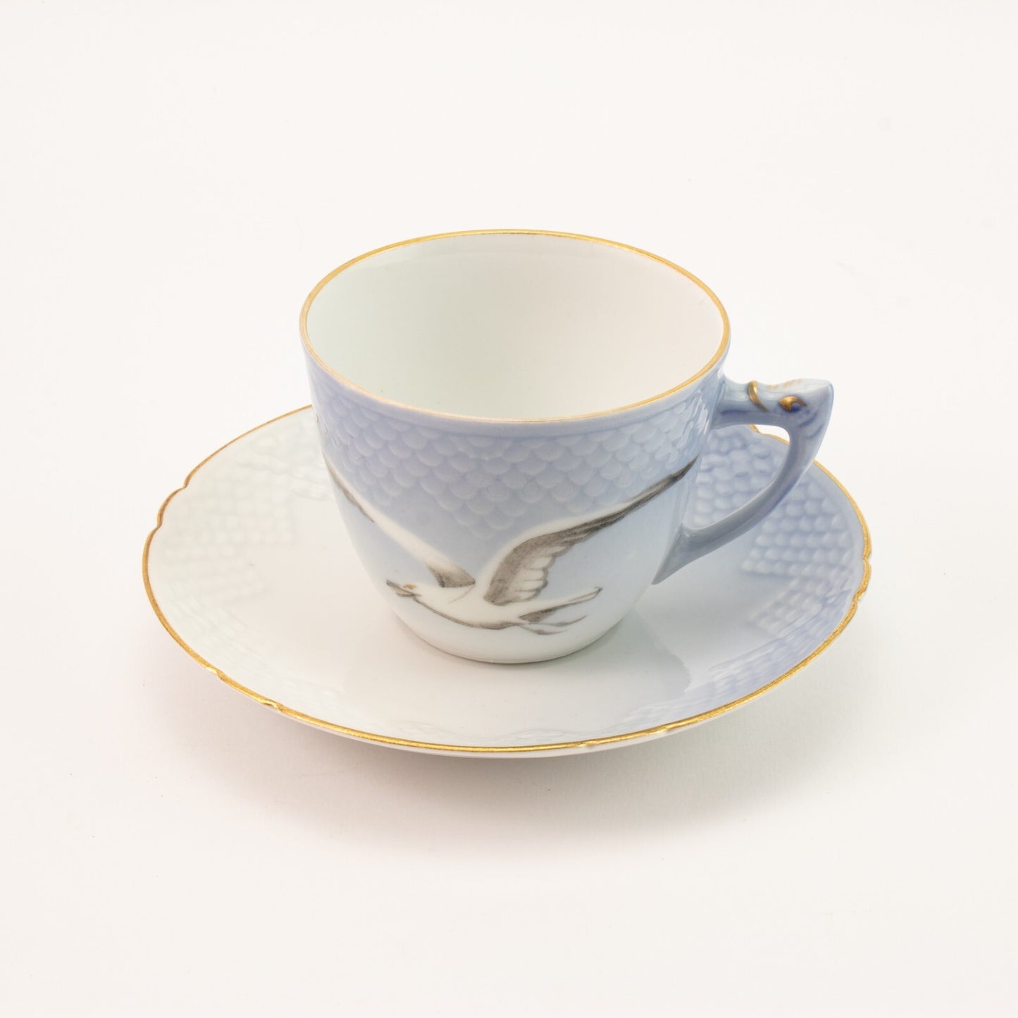 ANTICA TAZZA CAFFE' PORCELLANA E ORO ZECCHINO GABBIANI BING&GRONDAHL SN