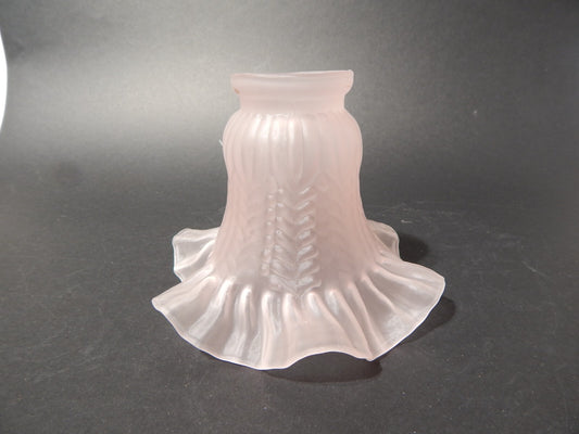 ANTICO LIBERTY TULIP PARALUME IN VETRO SATINATO ROSA PER APPLIQUE O LAMPADA