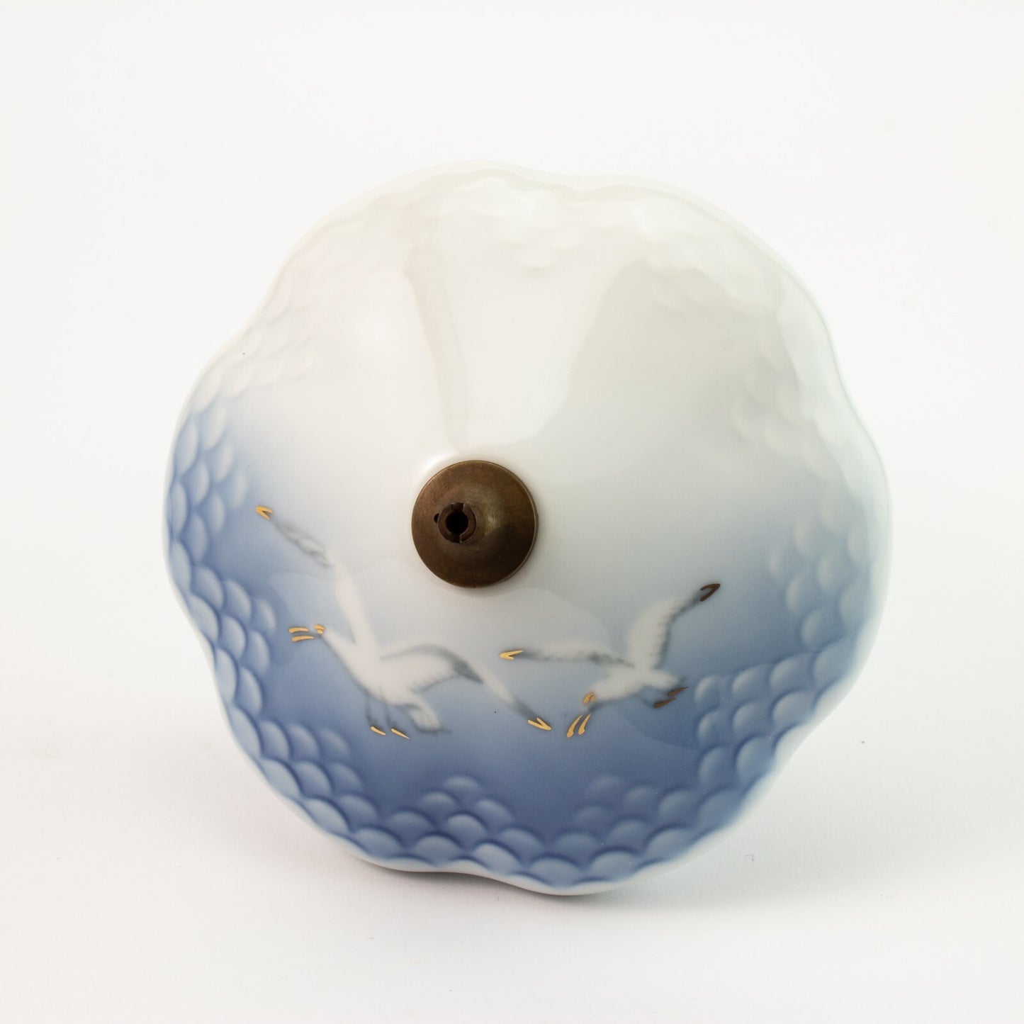 LAMPADA AD OLIO PORCELLANA E ORO ZECCHINO GABBIANI COPENHAGEN BING&GRONDAHL 373