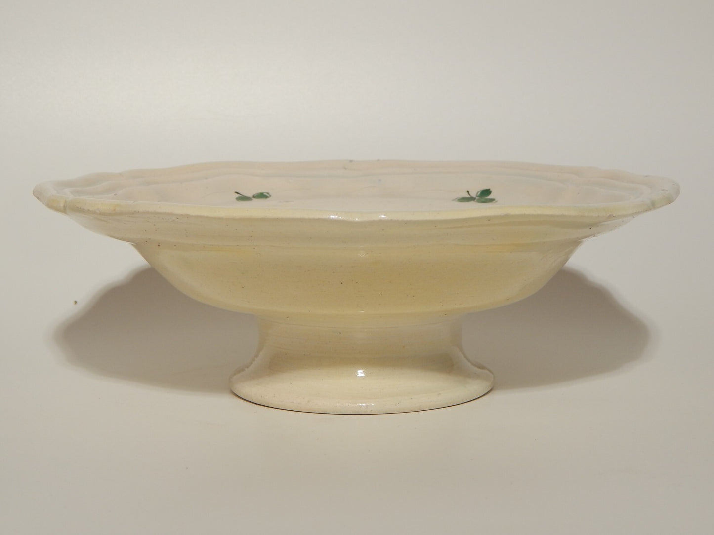 ANTICA RARA ALZATA FRUTTIERA MAIOLICA CERAMICA LODIGIANA VECCHIA LODI DIPINTA